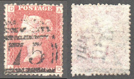 Great Britain Scott 33 Used Plate 144 - AD - Click Image to Close